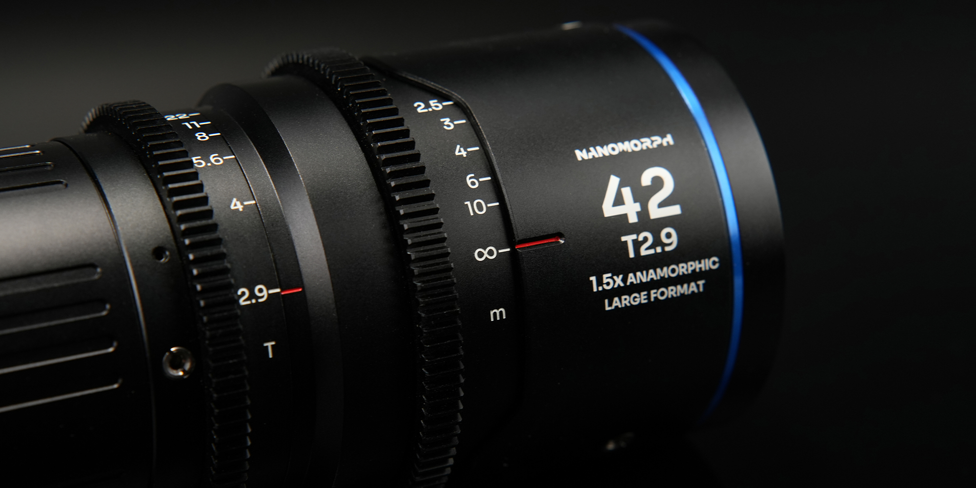 Obiektyw Laowa Nanomorph 42 mm T2,9 1,5x LF Blue do Arri PL / Canon EF zbliżenie produktowe